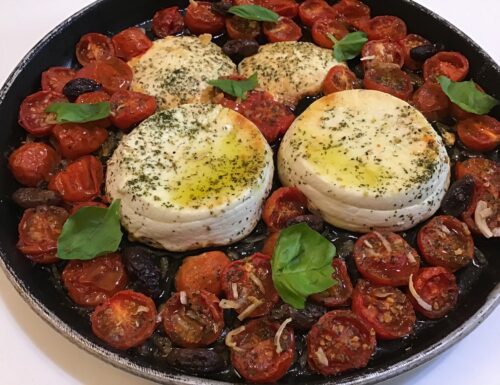 Ricetta Feta al forno con pomodorini ed olive