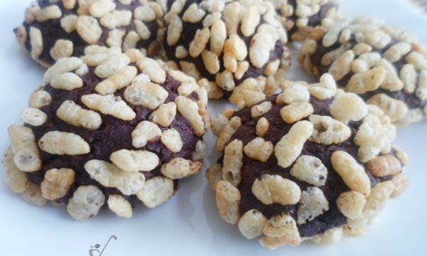 Biscotti al cacao cocco e riso soffiato