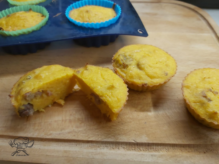 muffin zucca e salsiccia