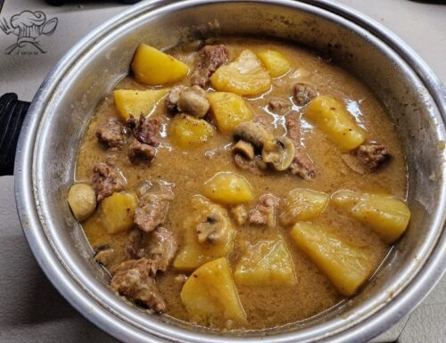Spezzatino di manzo con patate e funghi