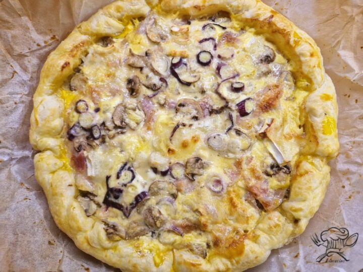 torta salata pancetta funghi e brie