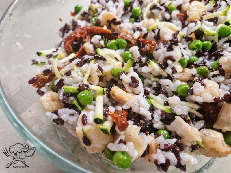 insalata di riso bicolore