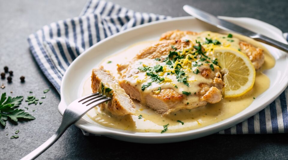 scaloppine di pollo al limone cremose 