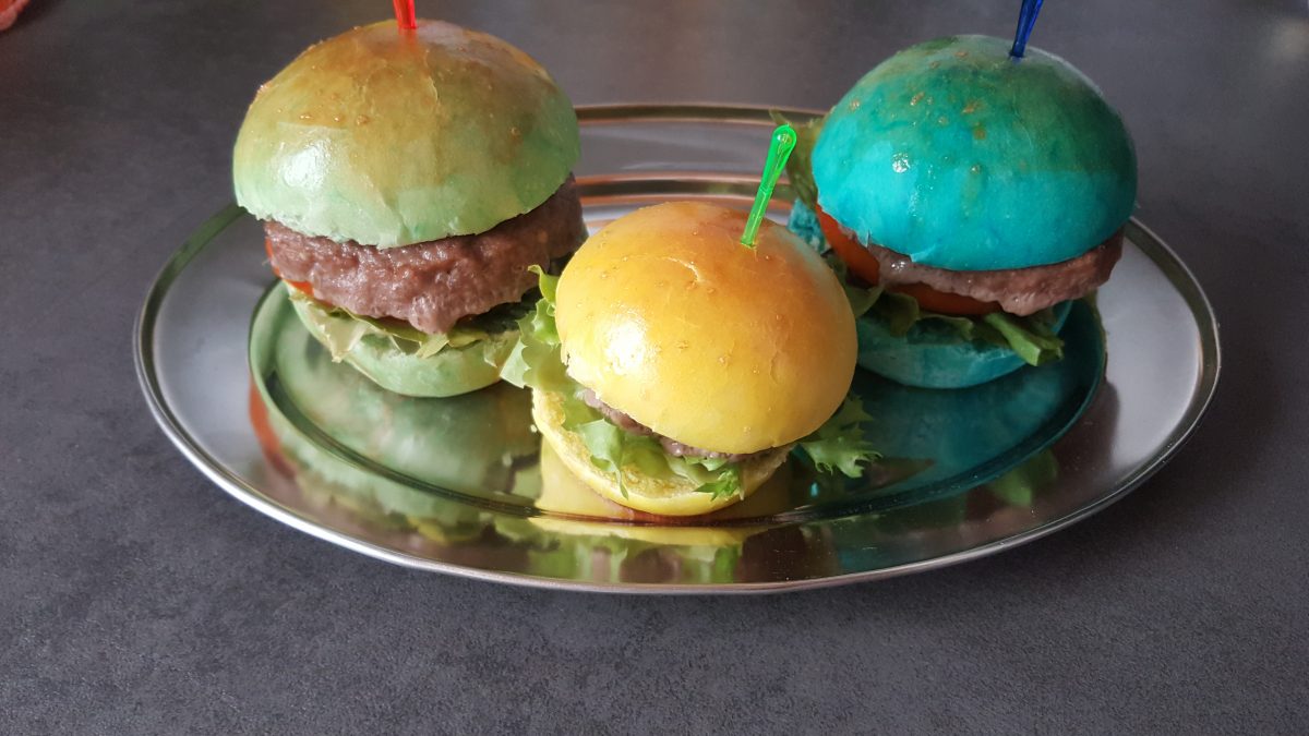 Panini colorati per Hamburger Bimby