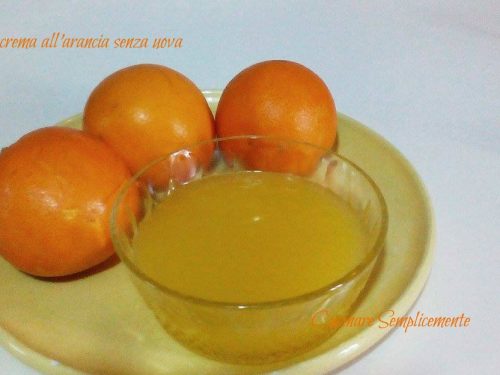 Crema all’arancia senza uova