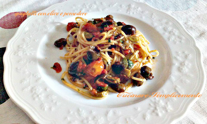 spaghetti con olive