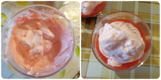 Mousse alle fragole fasi.