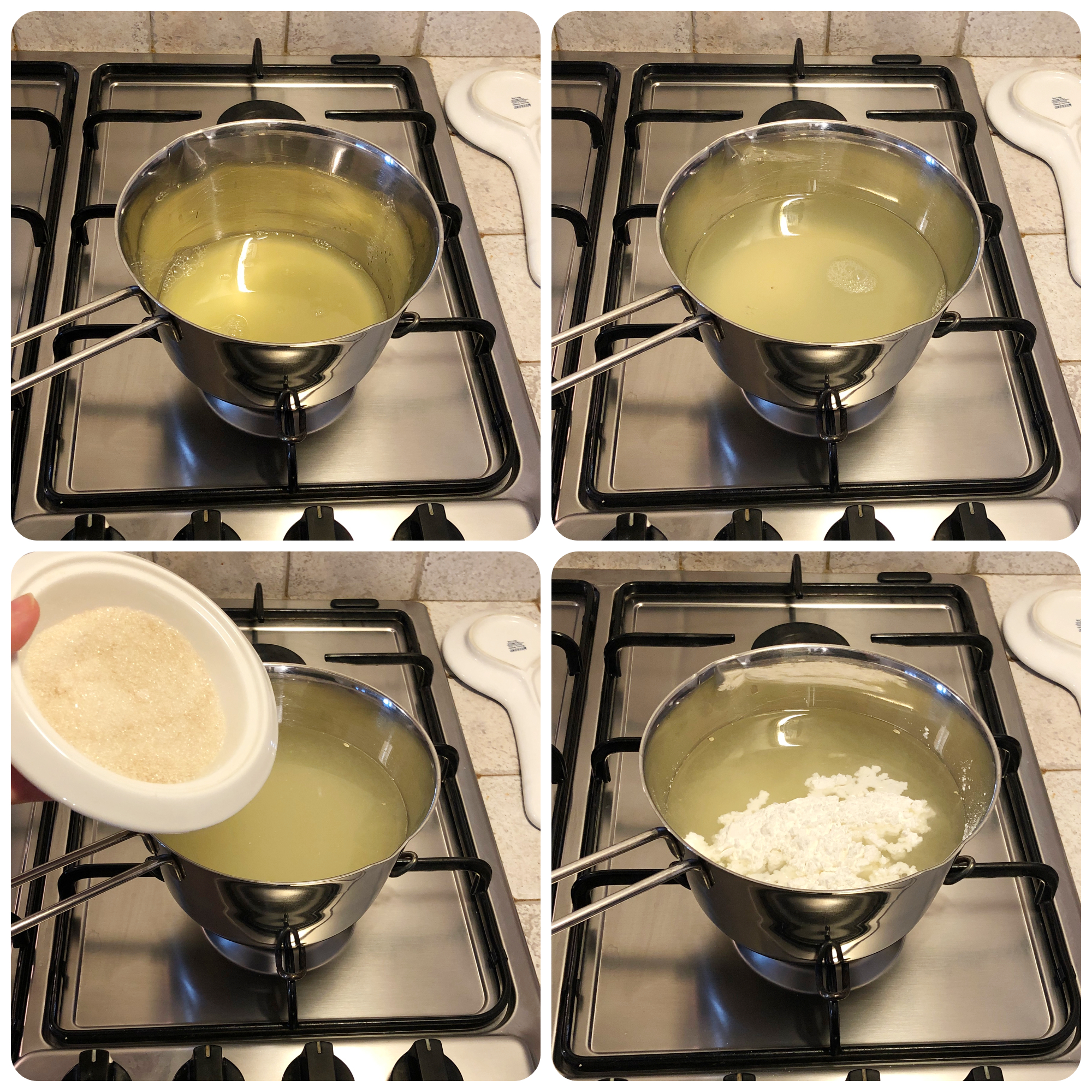 Crema al limone senza uova fasi