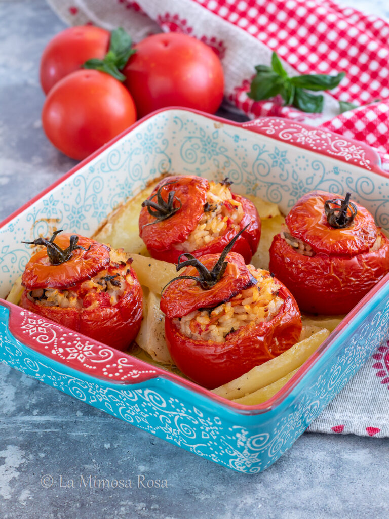 POMODORI RIPIENI DI RISO ALLA ROMANA, Il Riso Si Aggiunge A Crudo!