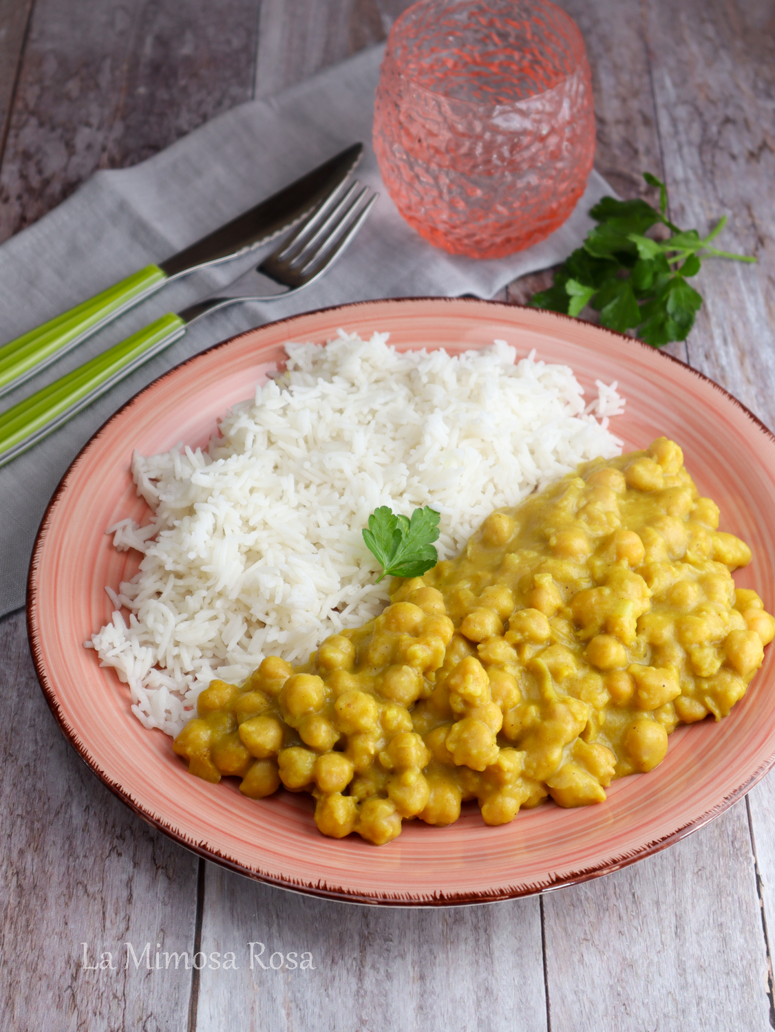 Curry di ceci con riso basmati ricetta