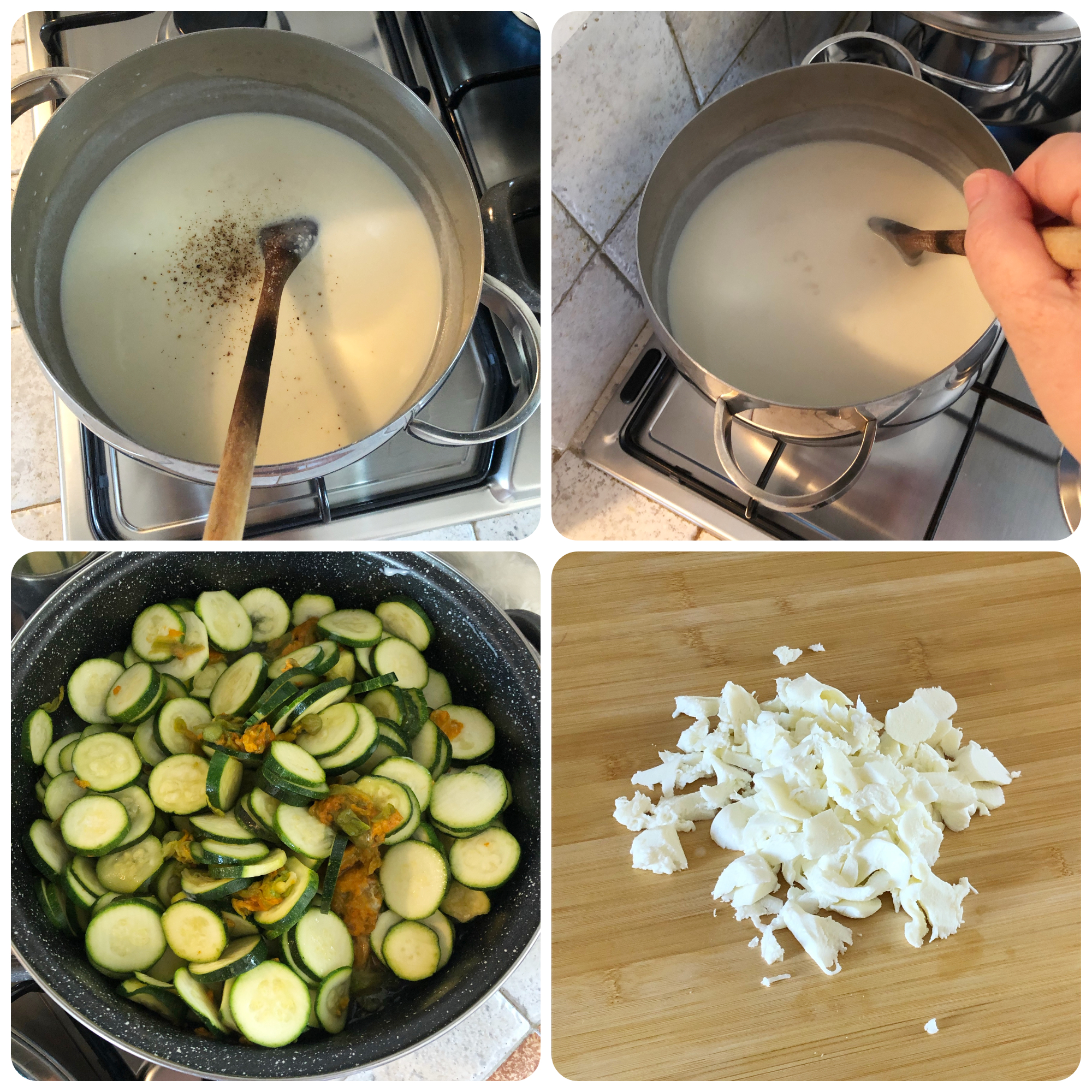Lasagne con zucchine fasi