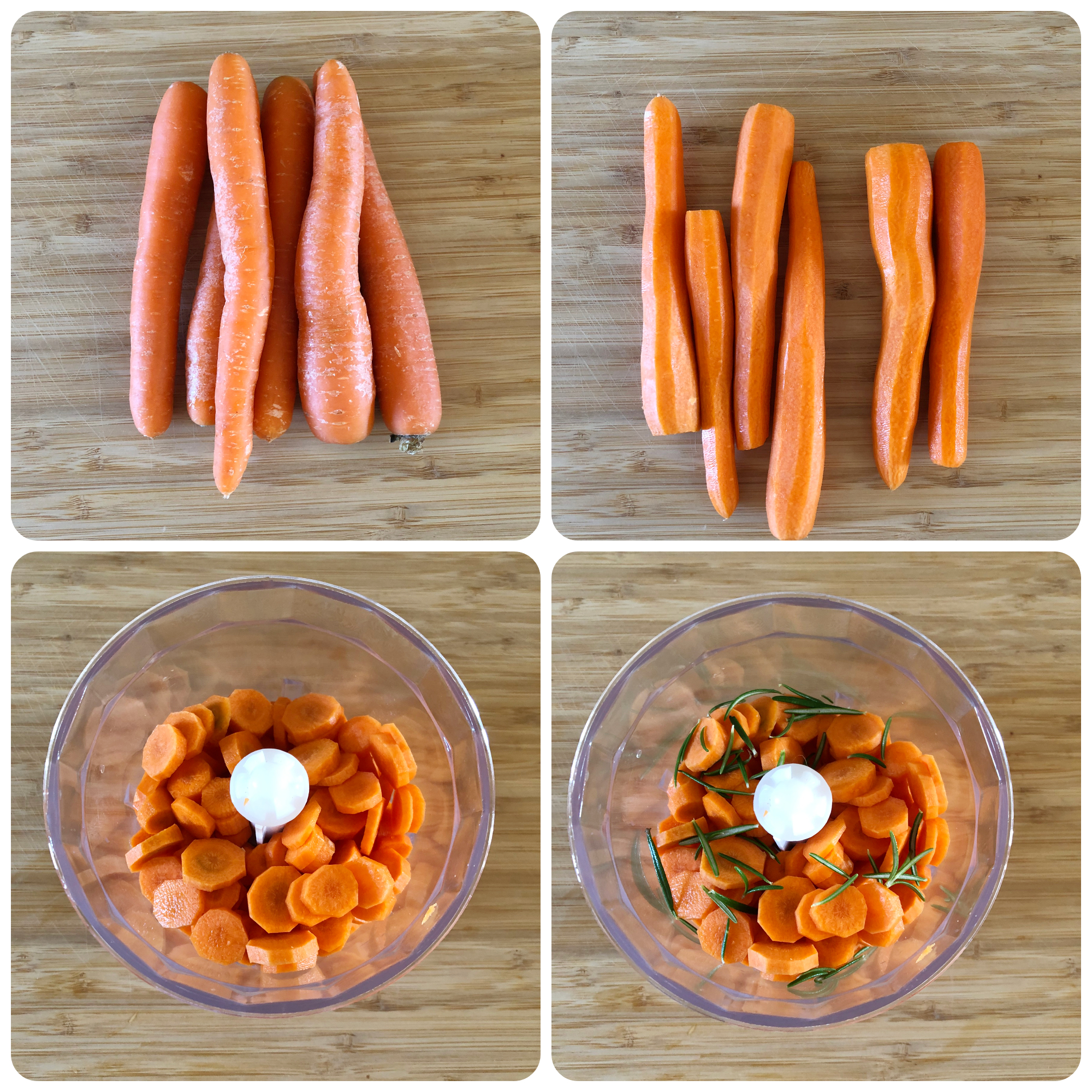 Pesto di carote fasi