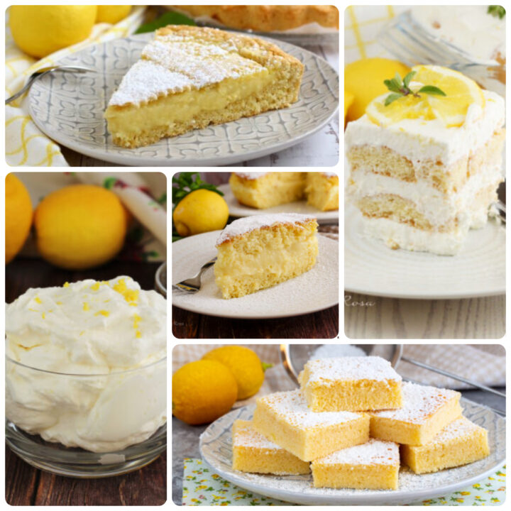 Dolci al limone collage