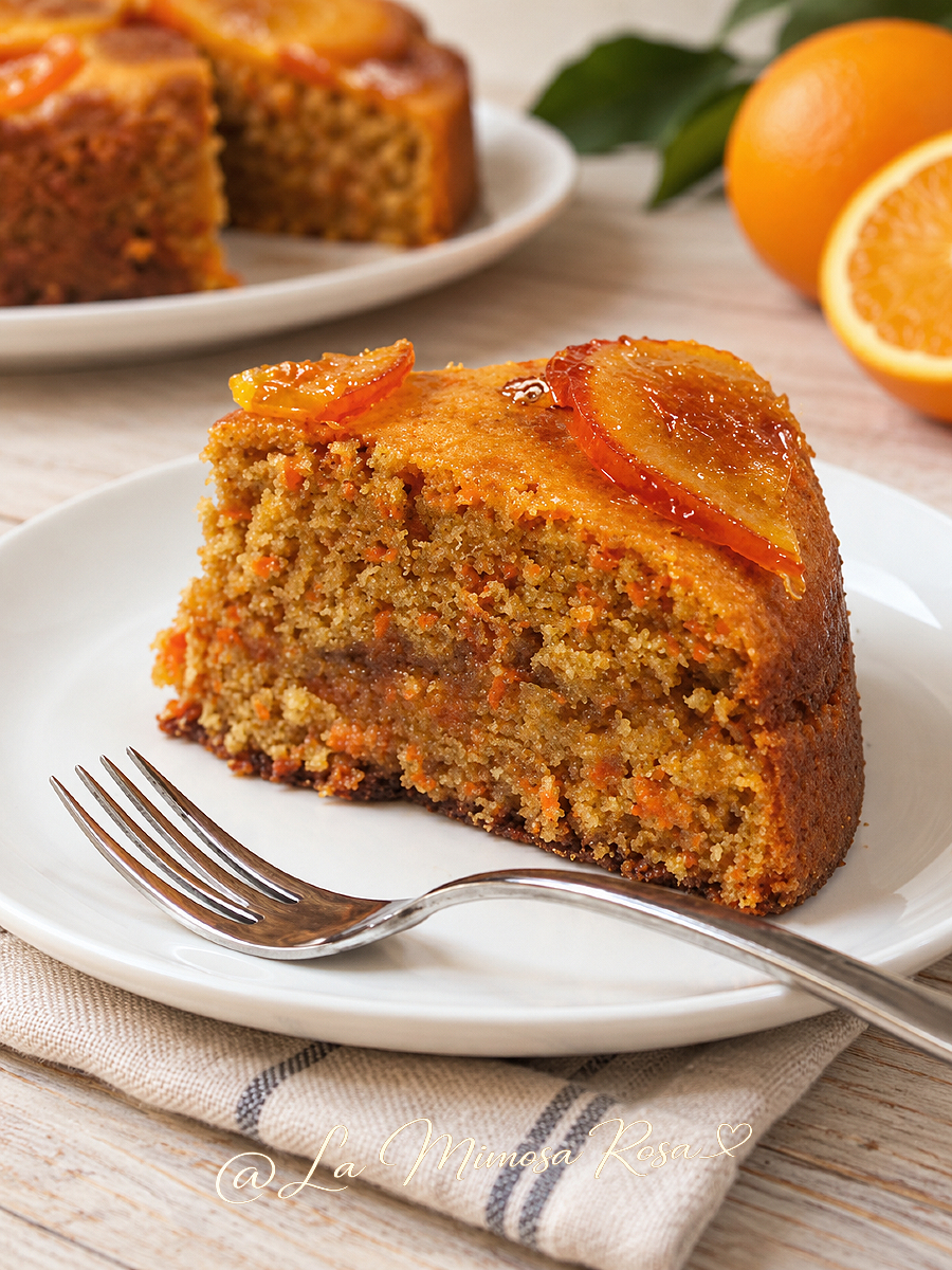 Torta alle carote e arance senza uova e senza lattosio ricetta.