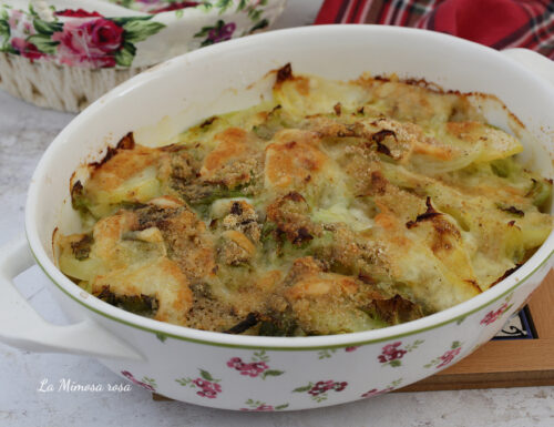 Patate e verza gratinate con formaggio Raclette