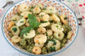 Cous cous al pesto e gamberetti