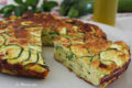 Frittata di zucchine al forno soffice, con zucchine aggiunte a crudo