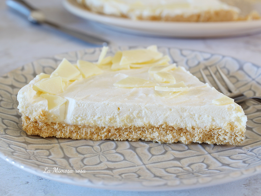 Torta fredda al cioccolato bianco