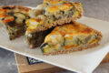 Torta salata integrale con verdure e Asiago, senza panna