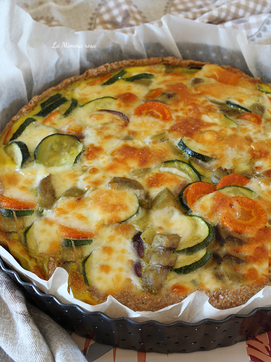 Torta salata integrale con verdure e Asiago ricetta