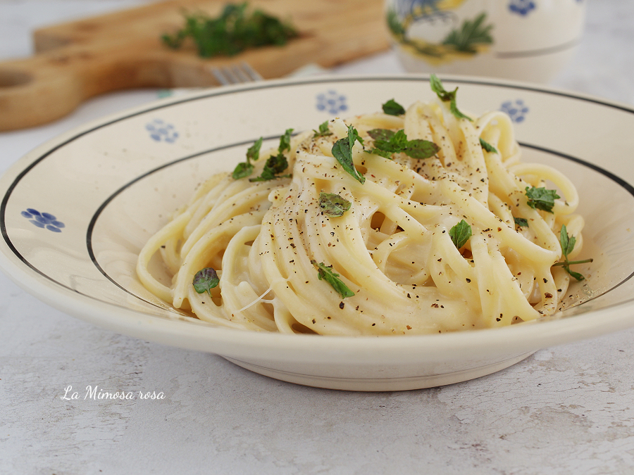 Linguine alla menta e pecorino di Panatta