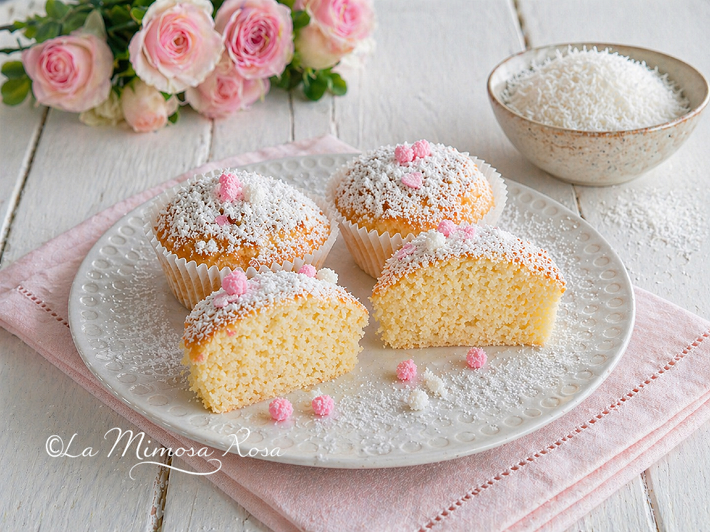 Muffin di solo cocco senza farina