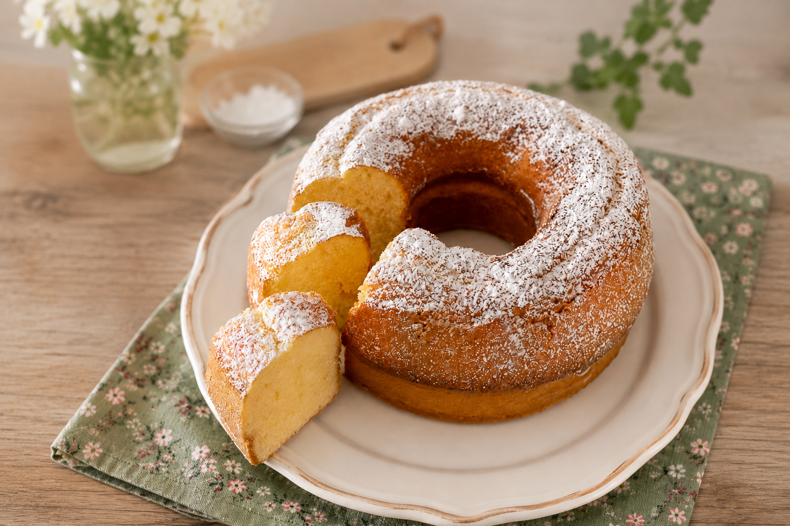 Ciambella all'acqua e olio