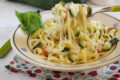 Linguine con zucchine e scamorza affumicata pronte in 15 minuti