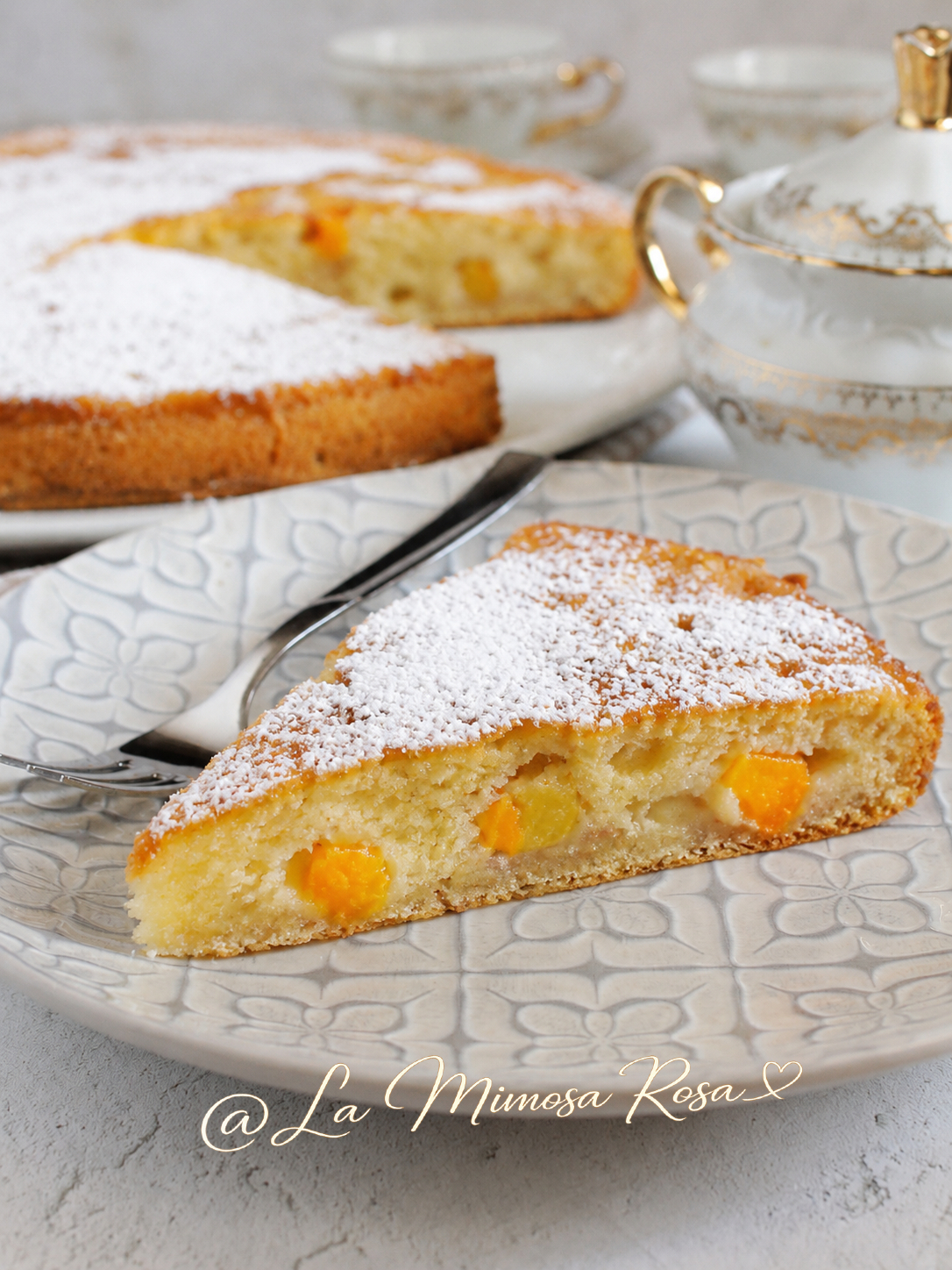 Torta banana e pesche senza uova e senza bilancia ricetta