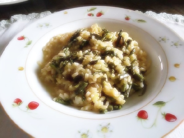riso integrale agli asparagi selvatici