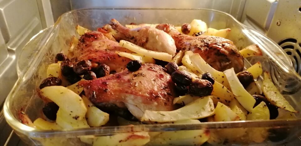pollo arrosto alle olive