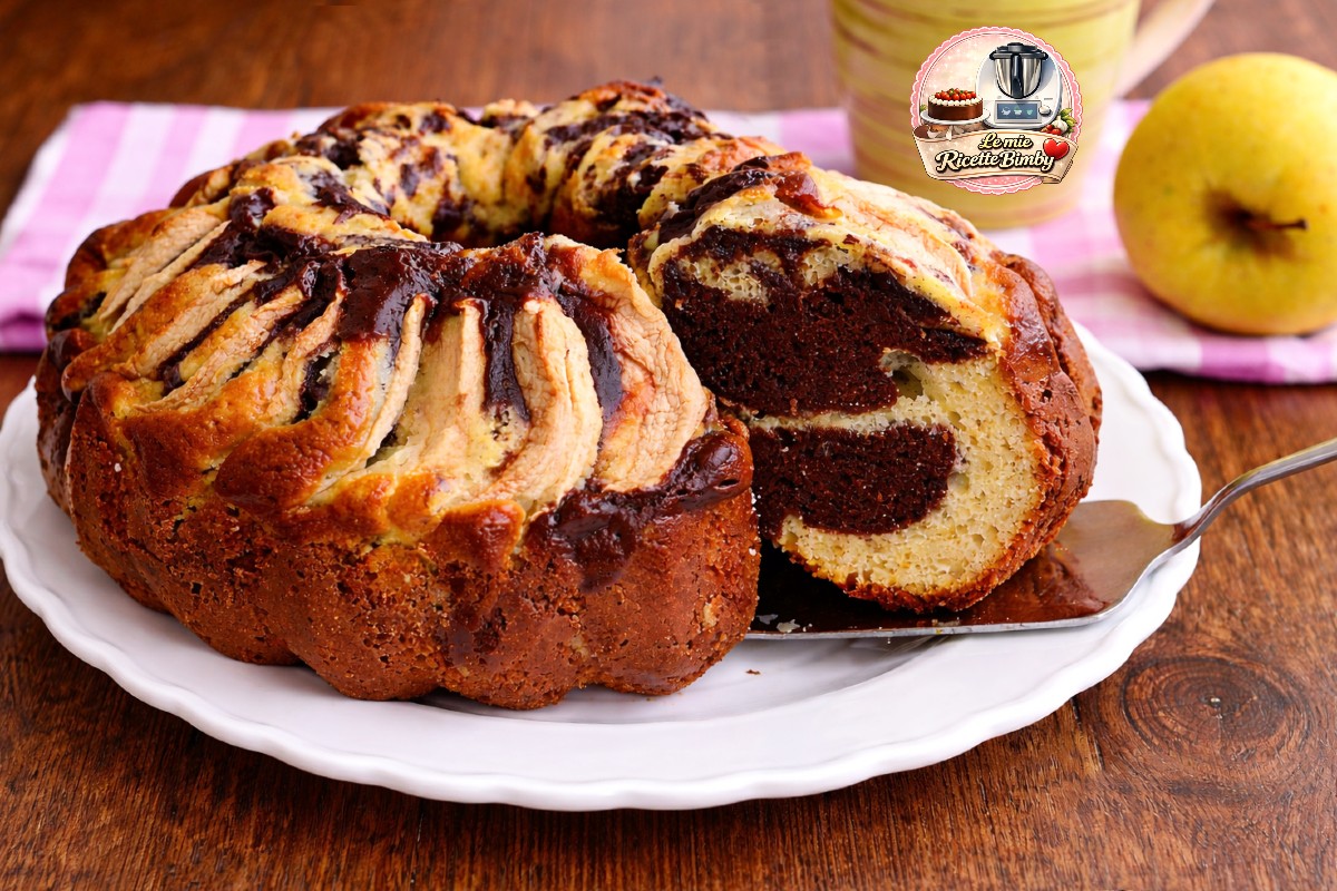 CIAMBELLA BICOLORE MELE E CACAO BIMBY