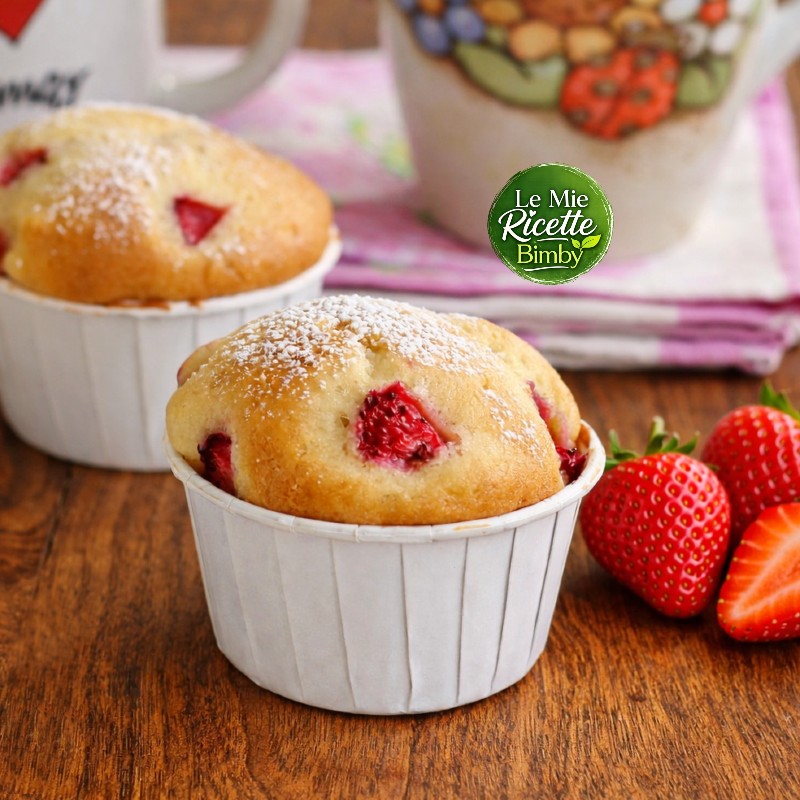 MUFFIN ALLE FRAGOLE E YOGURT BIMBY "