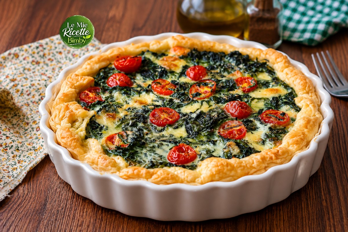 TORTA SALATA DI BIETOLE E POMODORINI BIMBY