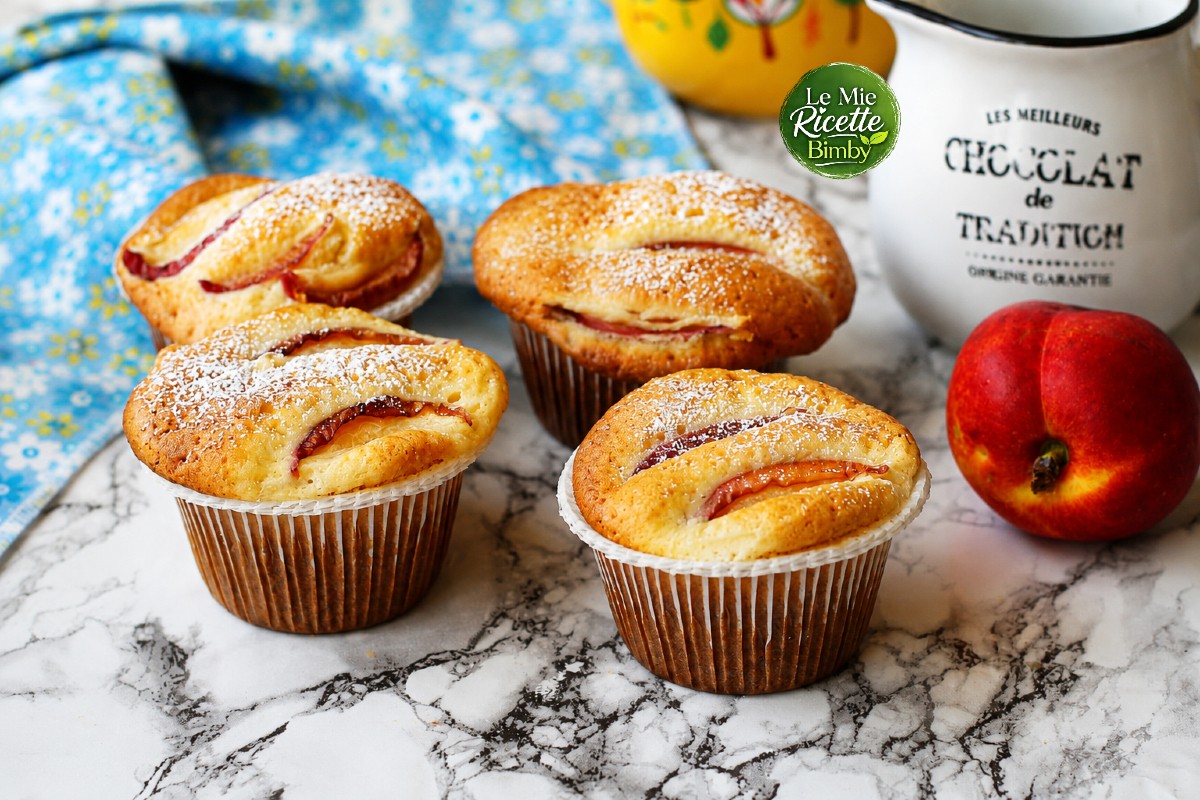 MUFFIN ALLE PESCHE CON RICOTTA BIMBY