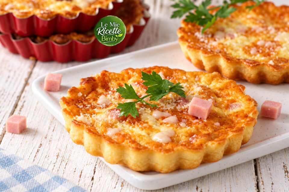 MINI TORTINE SALATE AL PROSCIUTTO E FORMAGGIO BIMBY