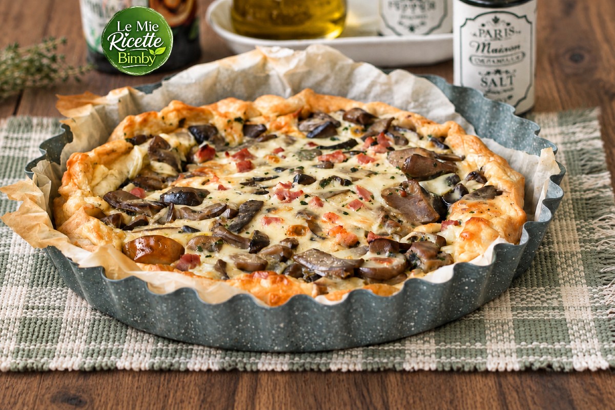 TORTA SALATA PROSCIUTTO E FUNGHI BIMBY