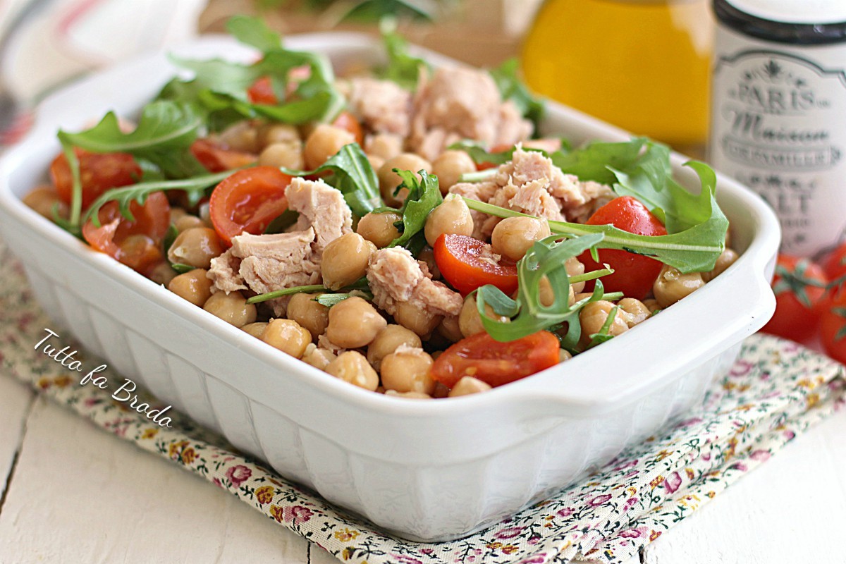 Insalata di ceci estiva con tonno e rucola "gusto leggero e salute in ...