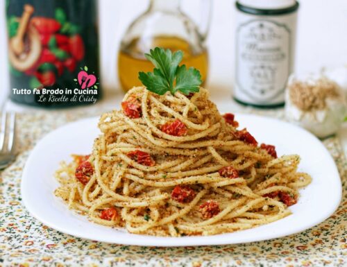 Pasta con Mollica e Pomodori Secchi “ricetta Siciliana”