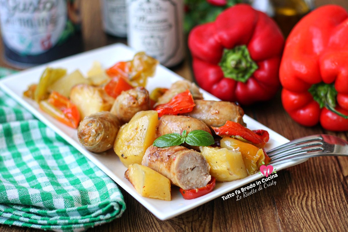 SALSICCIA CON PEPERONI IN PADELLA