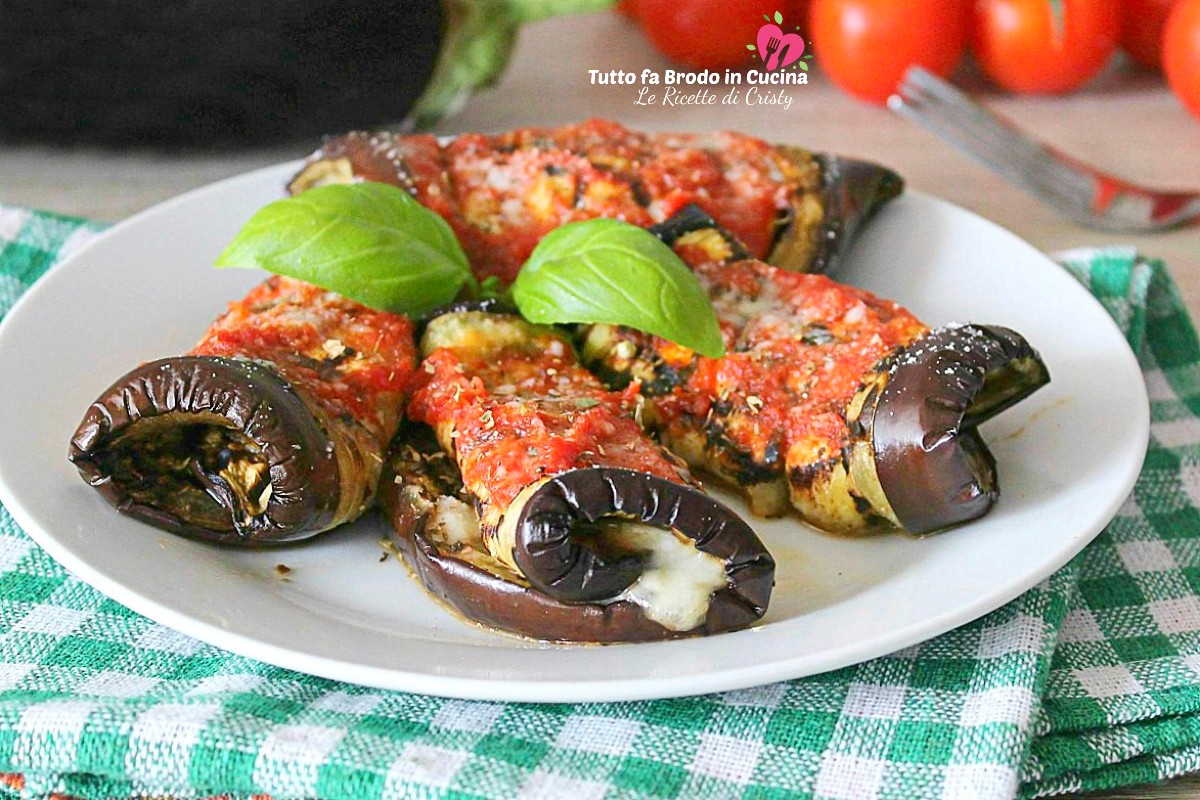 INVOLTINI DI MELANZANE GRIGLIATE ALLA PIZZAIOLA