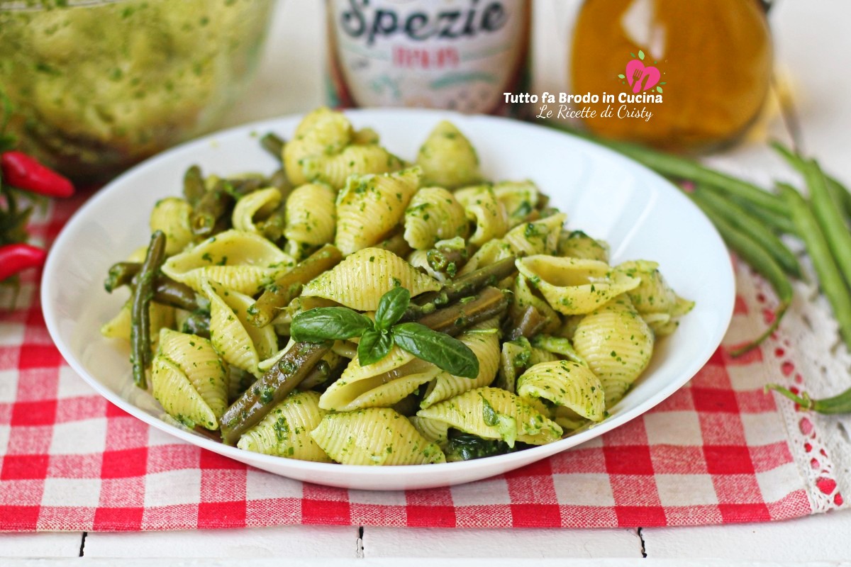PASTA FREDDA AL PESTO E FAGIOLINI