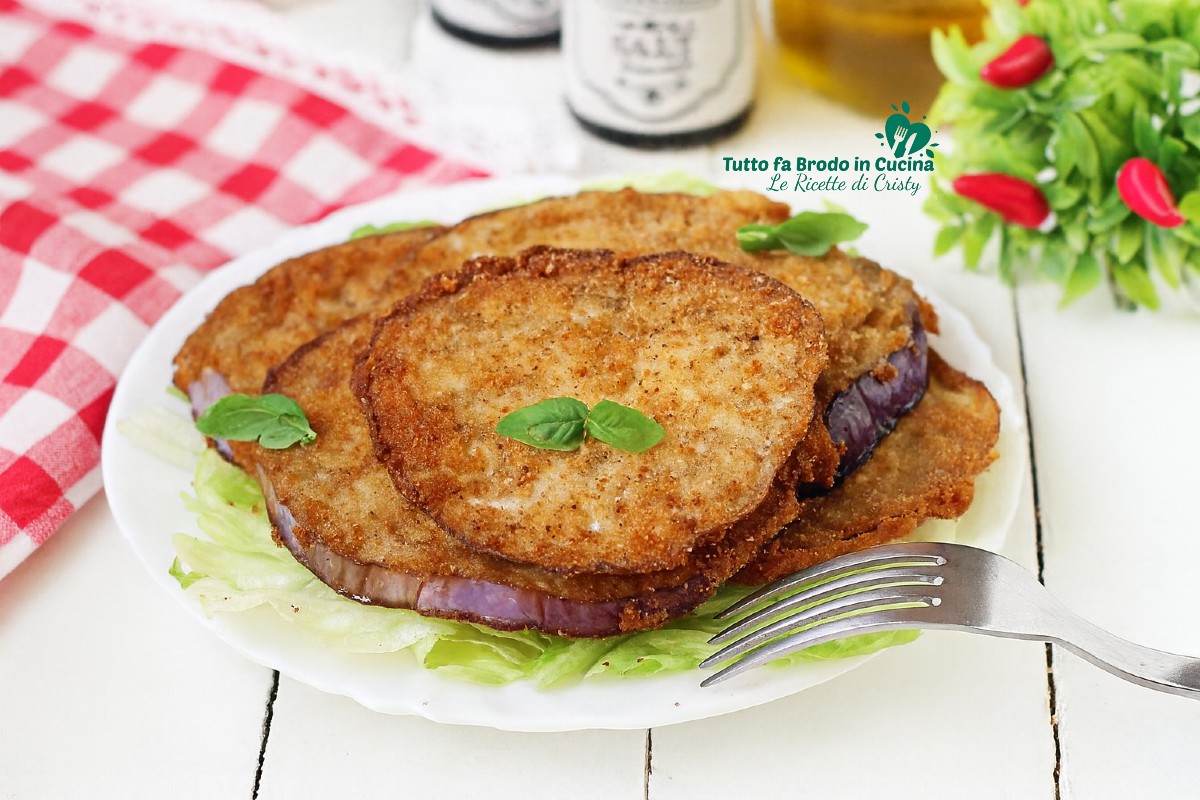 melanzane impanate con farina e uovo