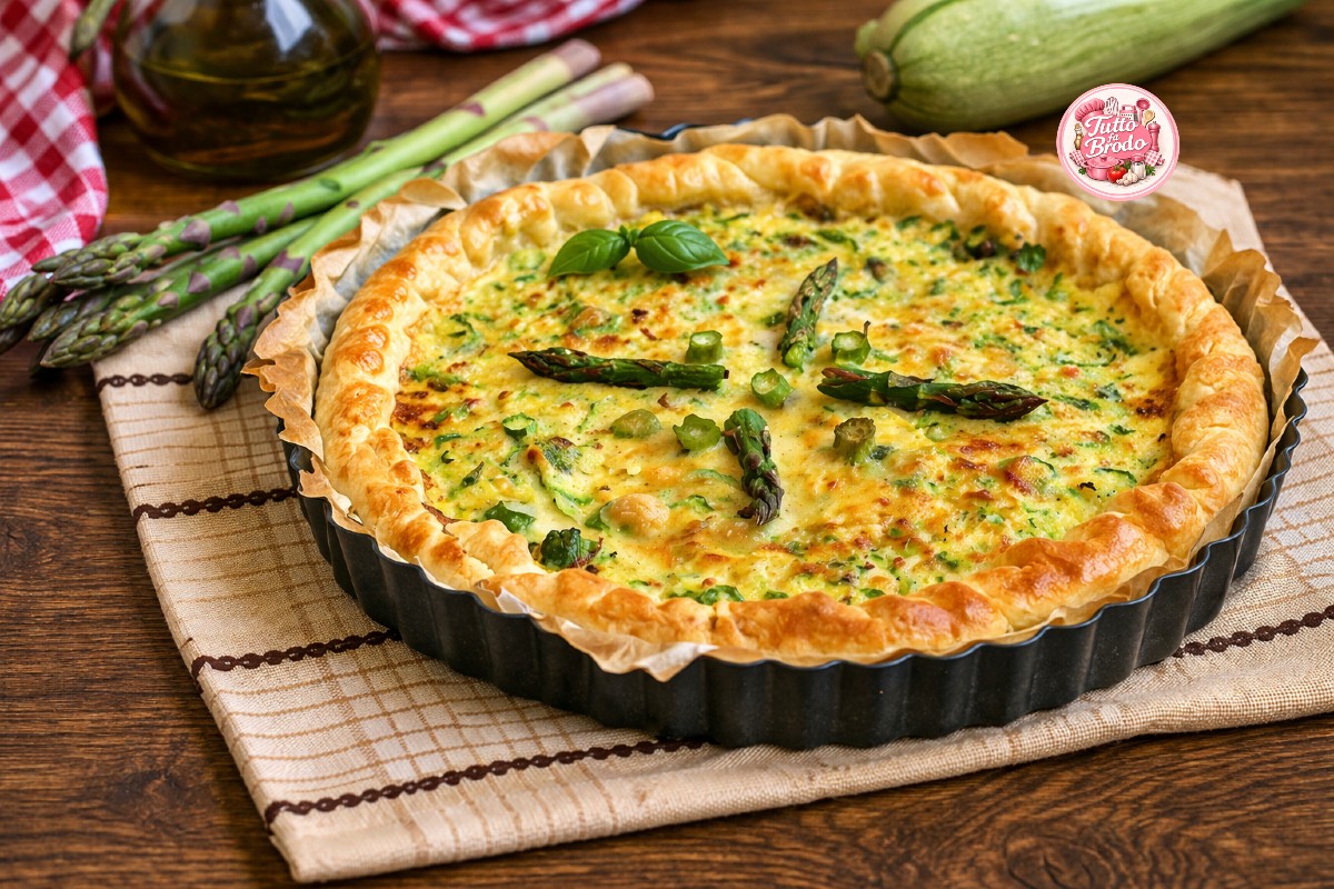 TORTA SALATA AGLI ASPARAGI E ZUCCHINE
