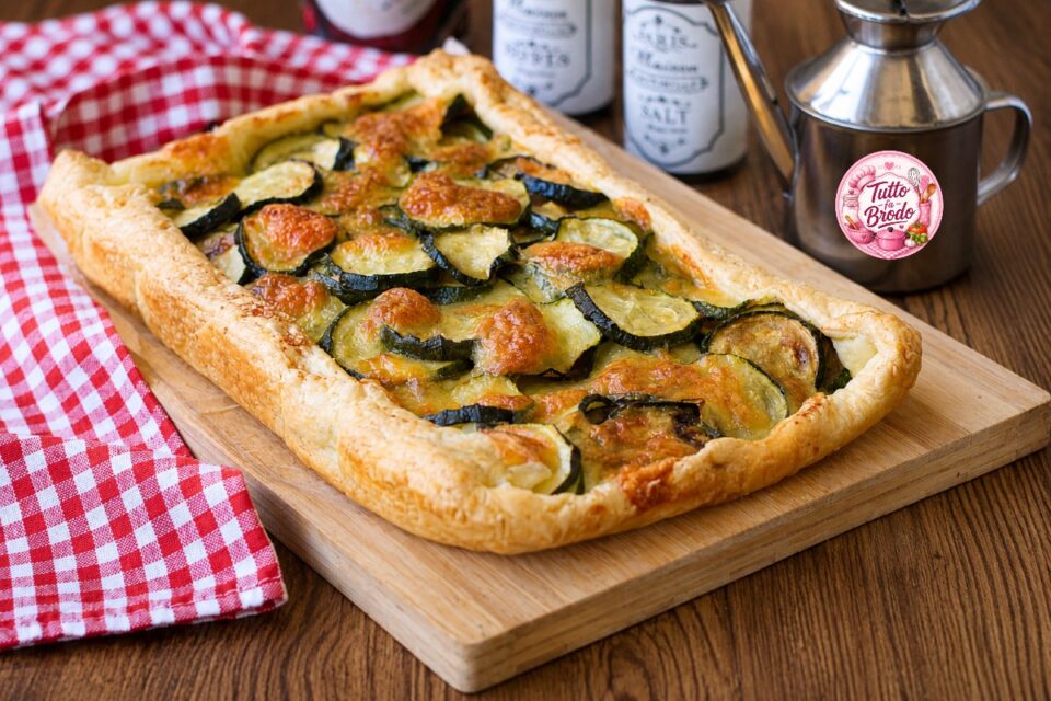 TORTA SALATA ZUCCHINE E MOZZARELLA CON PASTA SFOGLIA