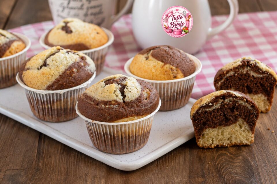 MUFFIN BICOLORE SENZA BURRO E LATTE