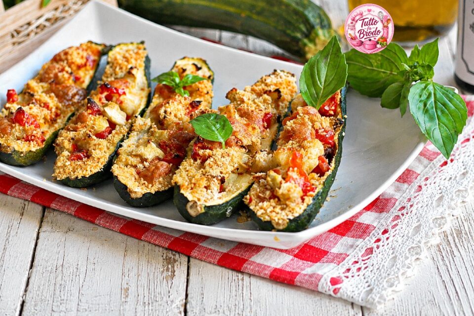 ZUCCHINE RIPIENE GRATINATE AL FORNO