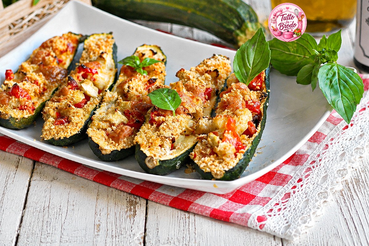 ZUCCHINE RIPIENE GRATINATE AL FORNO