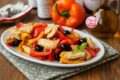 Bocconcini di Pollo con Peperoni e Olive "In Padella"