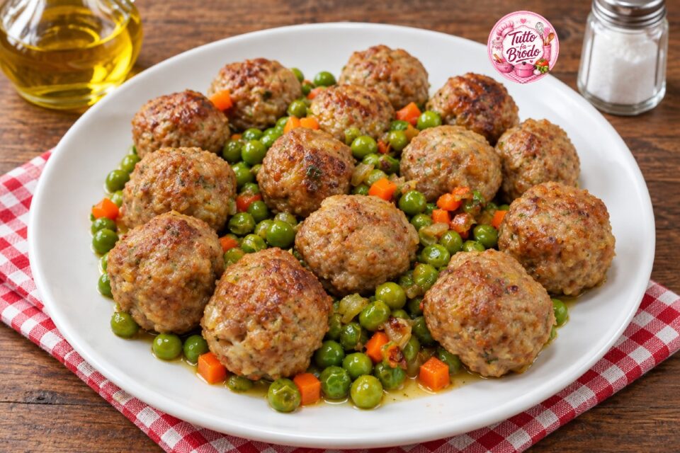 POLPETTE IN UMIDO CON PISELLI